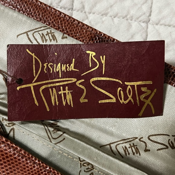 Vintage Ruth Saltz Genuine Lizard Skin With Tags Clutch Magnetic Closure VGUC - Picture 4 of 13